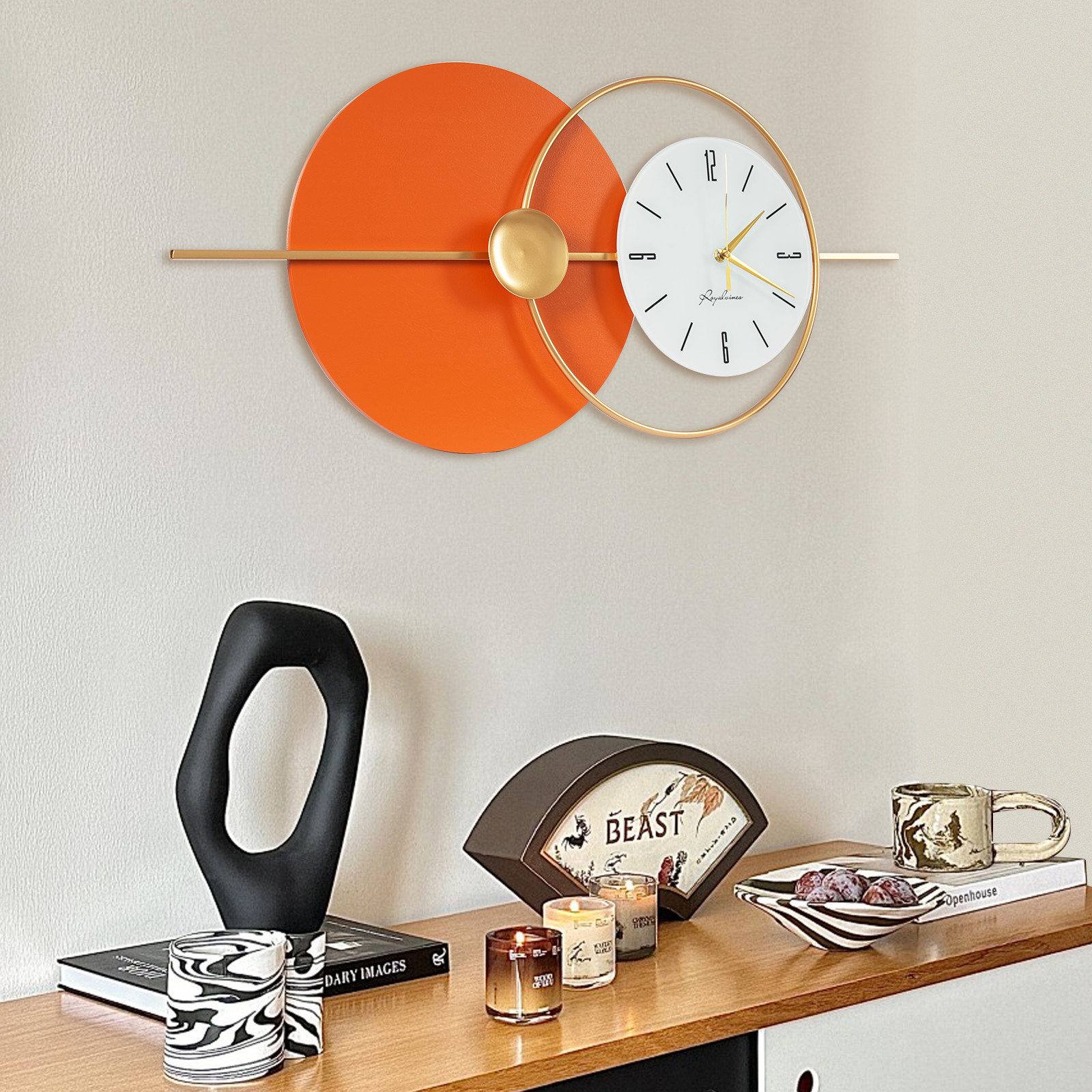 80*35cm Wall Decor Clock Modern Wall Clock Wall Clock Artistic Decoration Clock