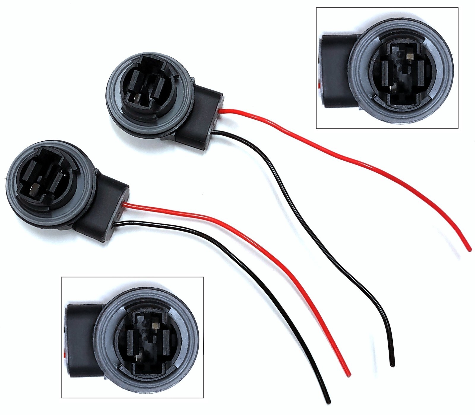 Universal Pigtail Wire Female Socket 3156 Two Harness Back Up Reverse Replace OE