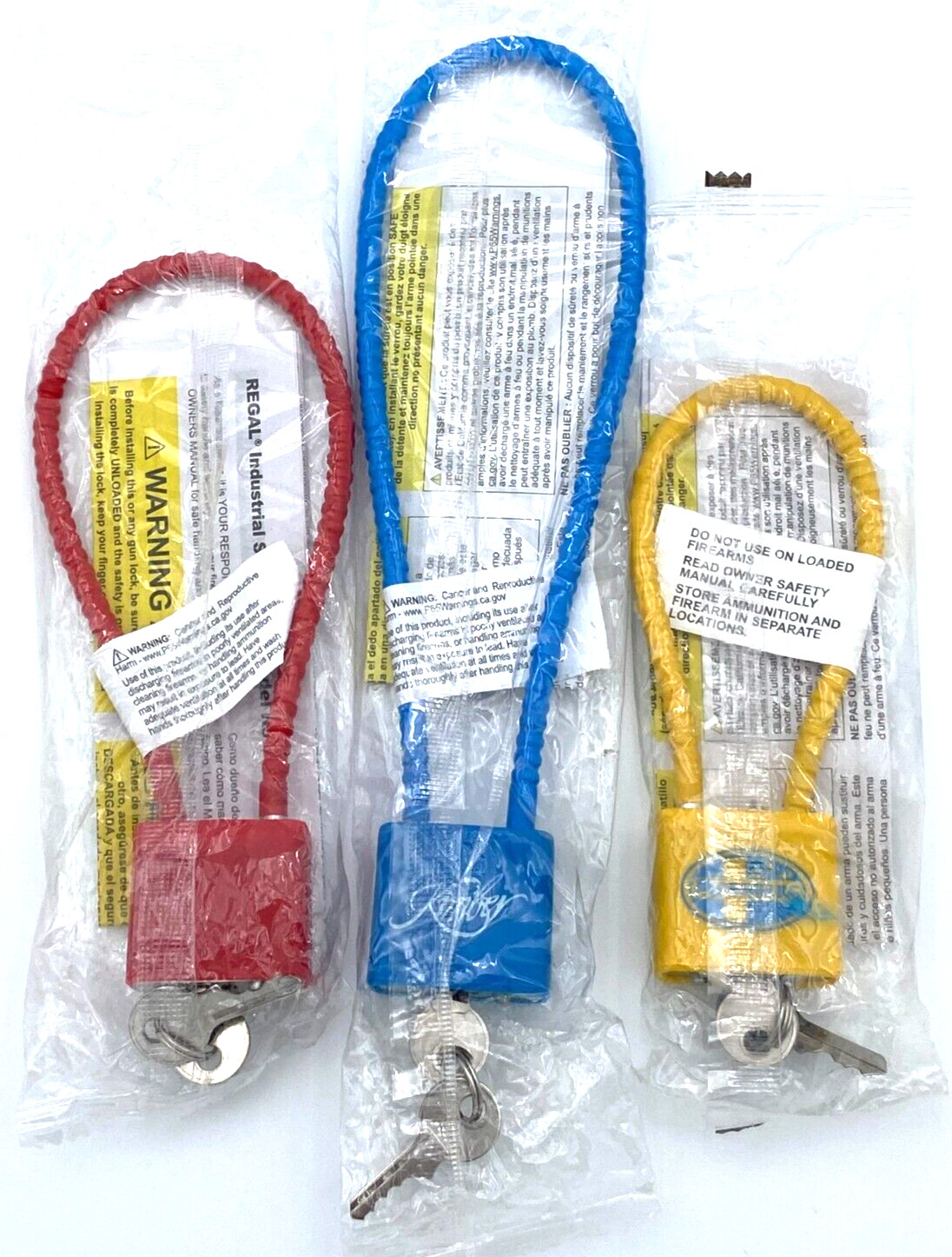 Cable Gun Lock Pistol Shotgun Rifle Child Safety *3 Locks*