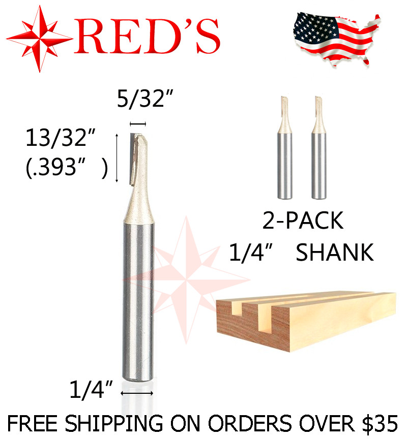 Tideway Carbide PRO LC01010254 5/32" straight 1/4" shank router bit 2-PACK
