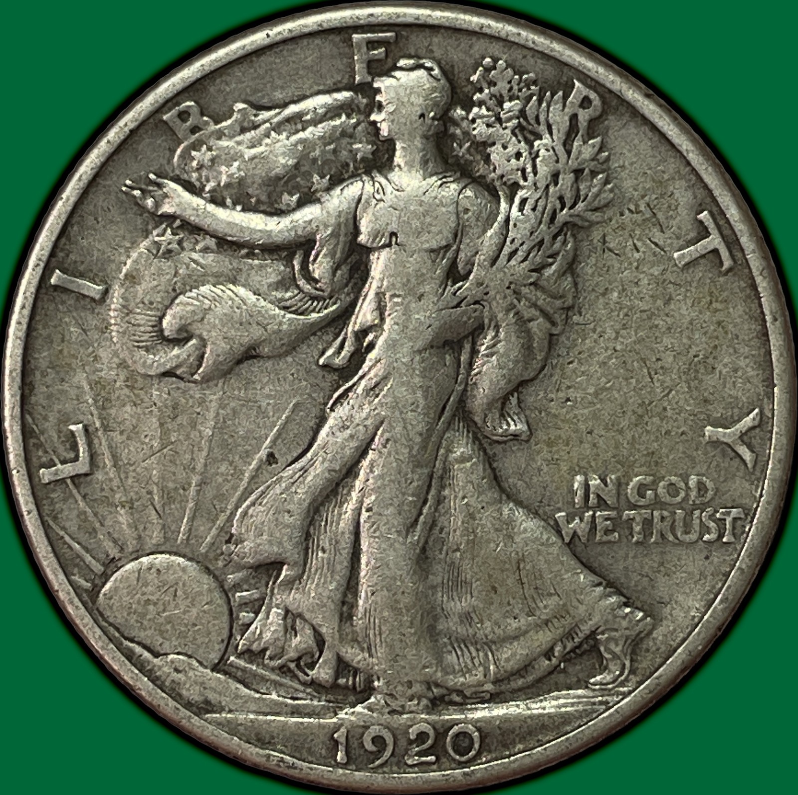1920-S Walking Liberty Half Dollar Near Extremely Fine XF/VF++ Coin #39866