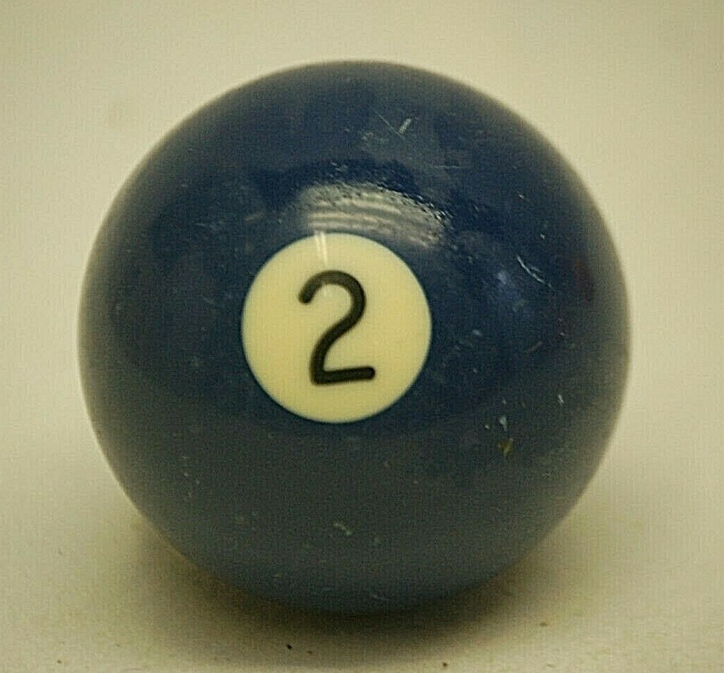Pool Table Billiard Ball #2 Solid Blue Vintage Replacement Piece