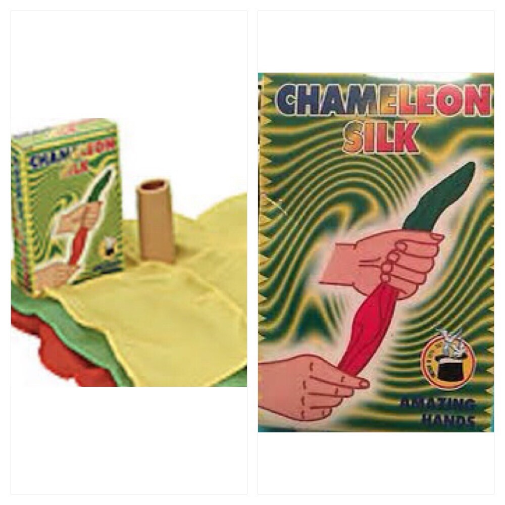 Chameleon Silks Tube +3 9 inch silks by Vincenzo Di Fatta Magic Illusion Boxed