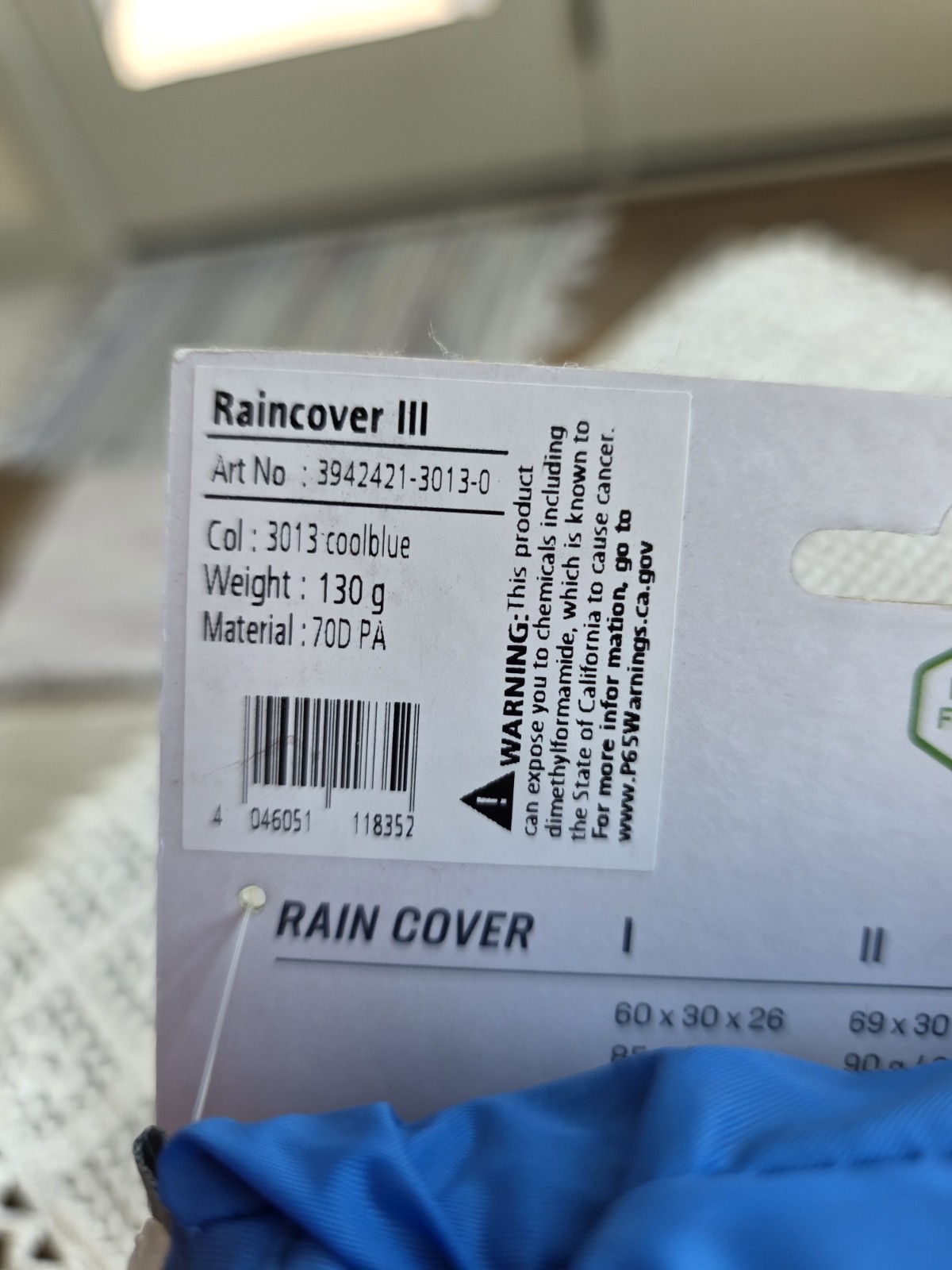 Deuter Rain Cover 3 School NWT- 45 To 90 Liters Outdoor Rain Protection Backpack