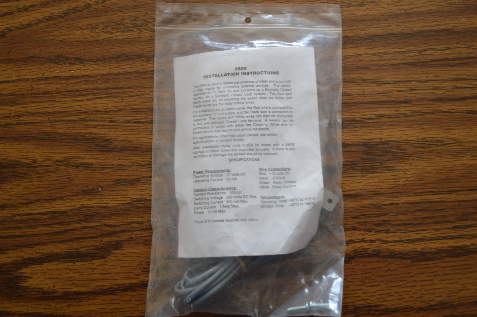 GRI 2800 Water Detector Sensor
