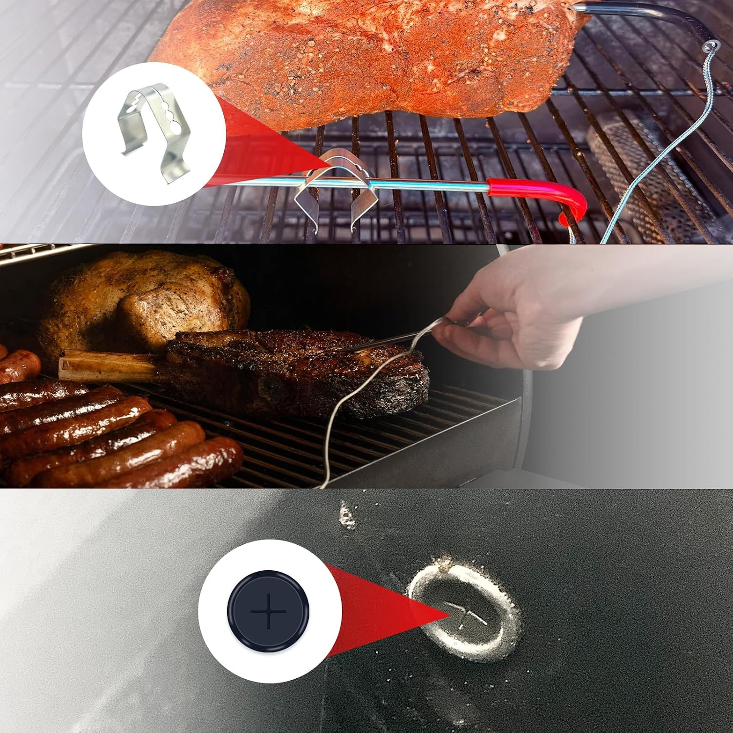 2-Pack Meat Temperature Probe Replacement Compatible with Pit Boss Pellet Grills