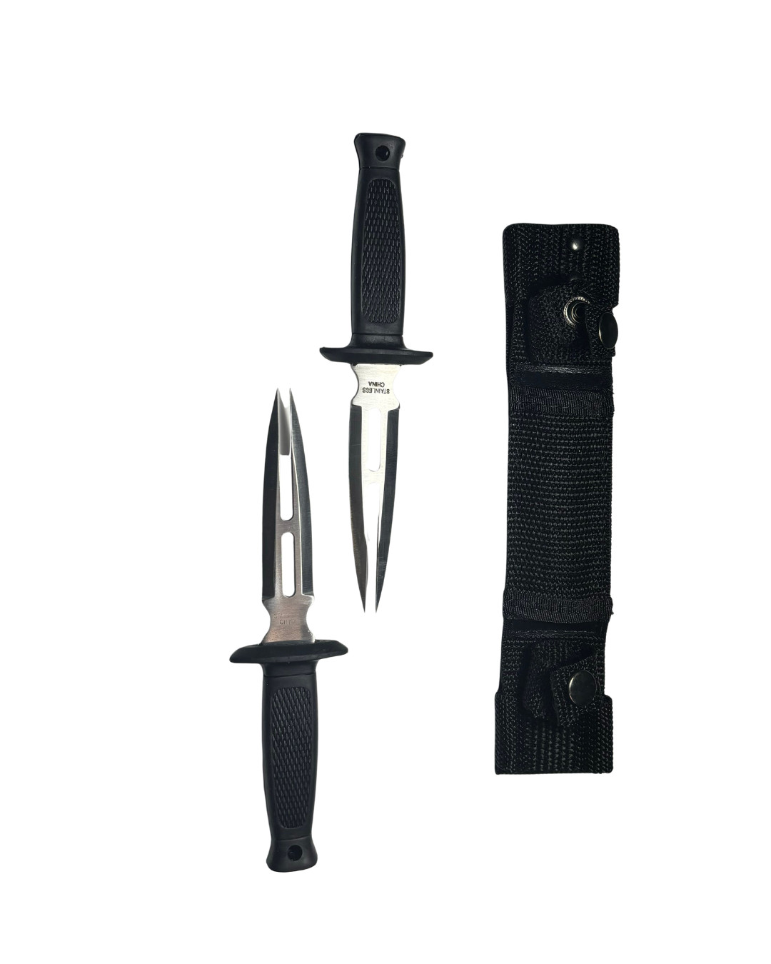Tarpon Bay Double-Edge Dagger Knife Set – 6.25" Fixed Blades w/ Nylon Sheath