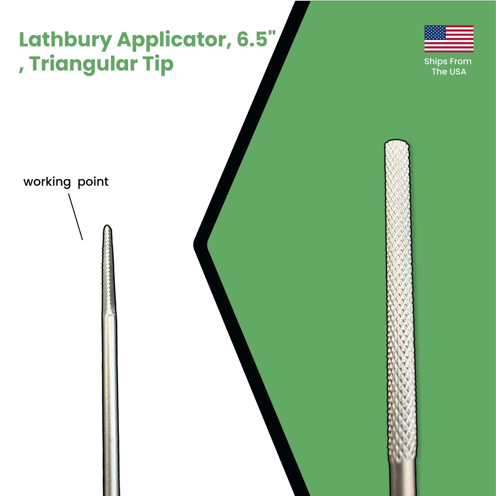 Lathbury Applicator, 6.5", Triangular Tip