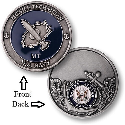 MT = Missile Technician ~ Seaman ~ U.S. Navy Challenge Coins