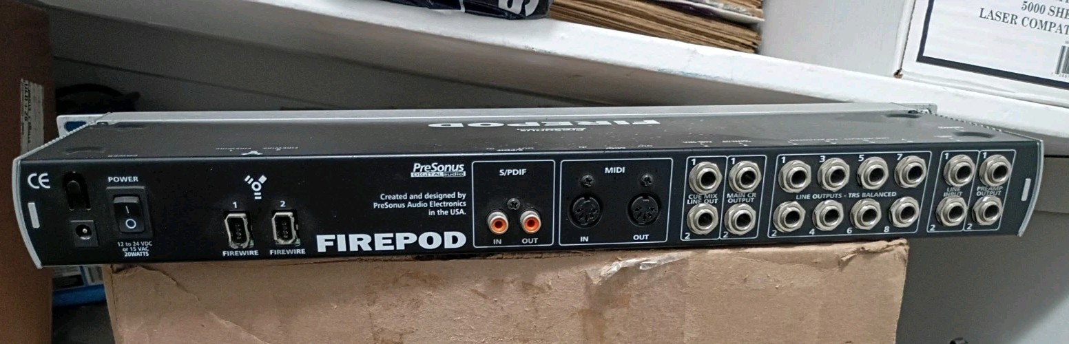 PreSonus FirePod Digital Audio FireWire Recording Interface 24 Bit/96K
