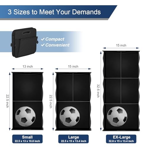 Car Trunk Organizer, Trunk Storage Organizer with 72L Capacity Large Black