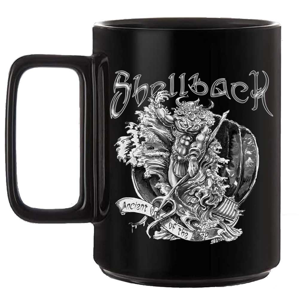 Shellback King Neptune Navy Veteran Black or White 15 oz Custom Coffee Mug