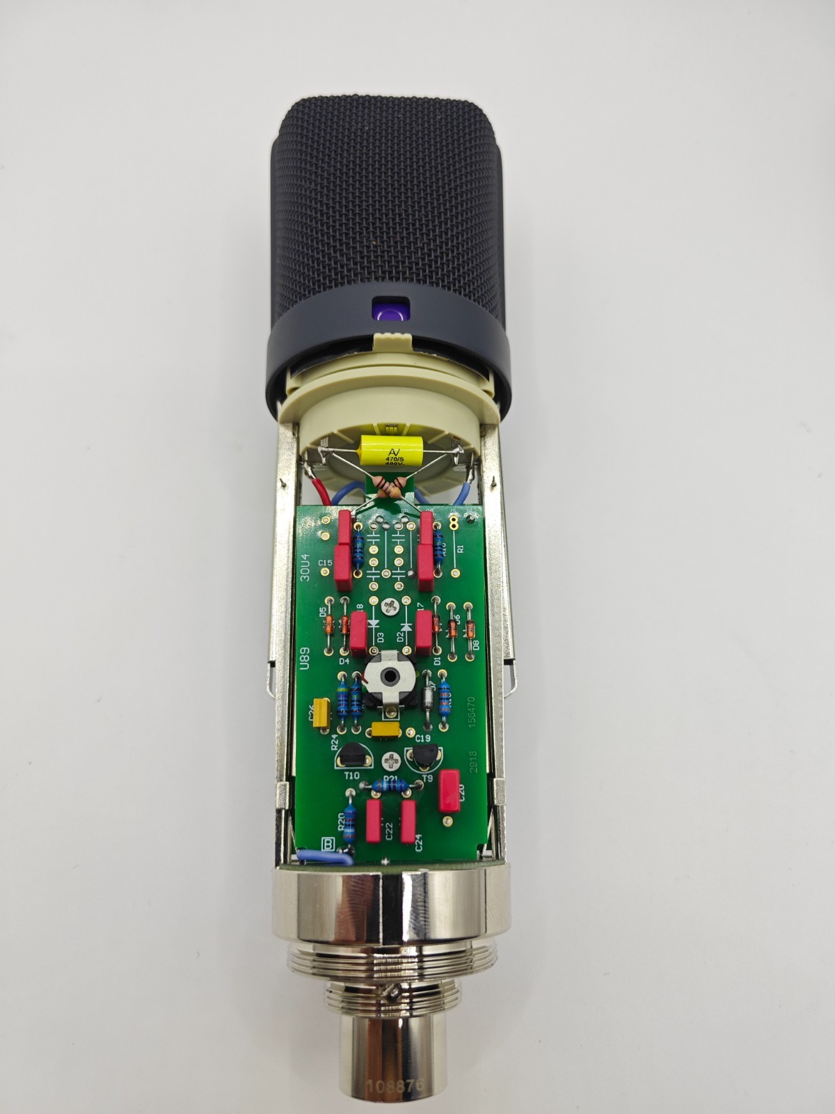 High-quality custom black U87AI condenser microphone, featuring three directiona