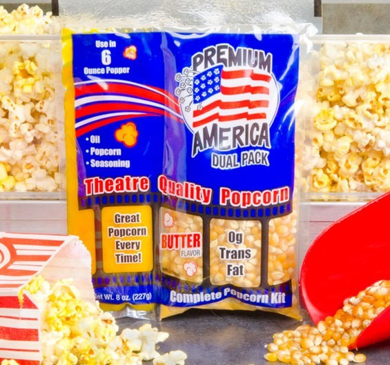 Premium America Popcorn Kit, 36 Packs for a 6oz Popper, Movie Theater & Popcorn