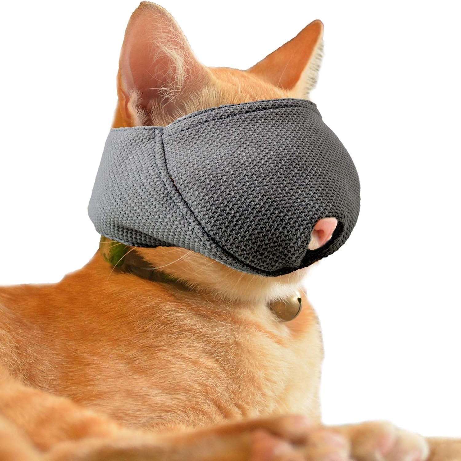 Cat Muzzle with Breathable Mesh, Cat Mouth Guard Muzzle for Prevent Biting Ch...
