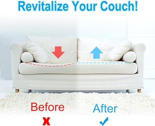 2 Pcs Furniture Seat Support 20" x 20" High-Density Foam Couch Sofa Cushion S...