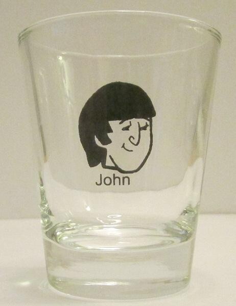 Cartoon Beatle John 1½ Shot Glass