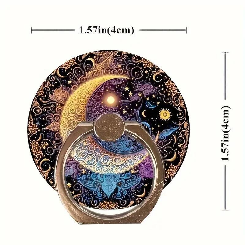 Star Moon Adjustable Cell Phone Ring Holder Universal Ring Grip 360 Rotation New