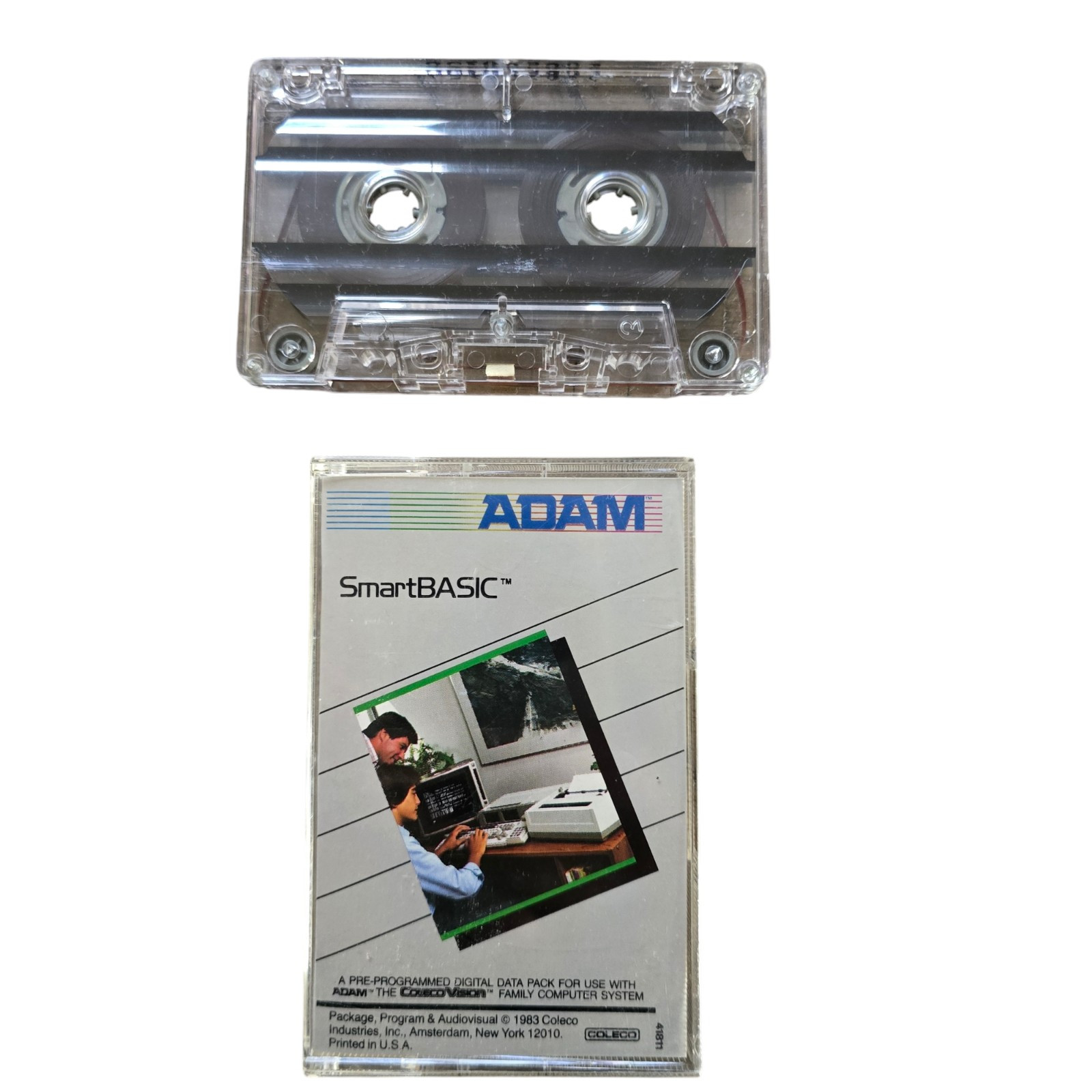 ADAM SmartBASIC Pre-Programmed Digital Data Pack Cassette 1983 Coleco Vision