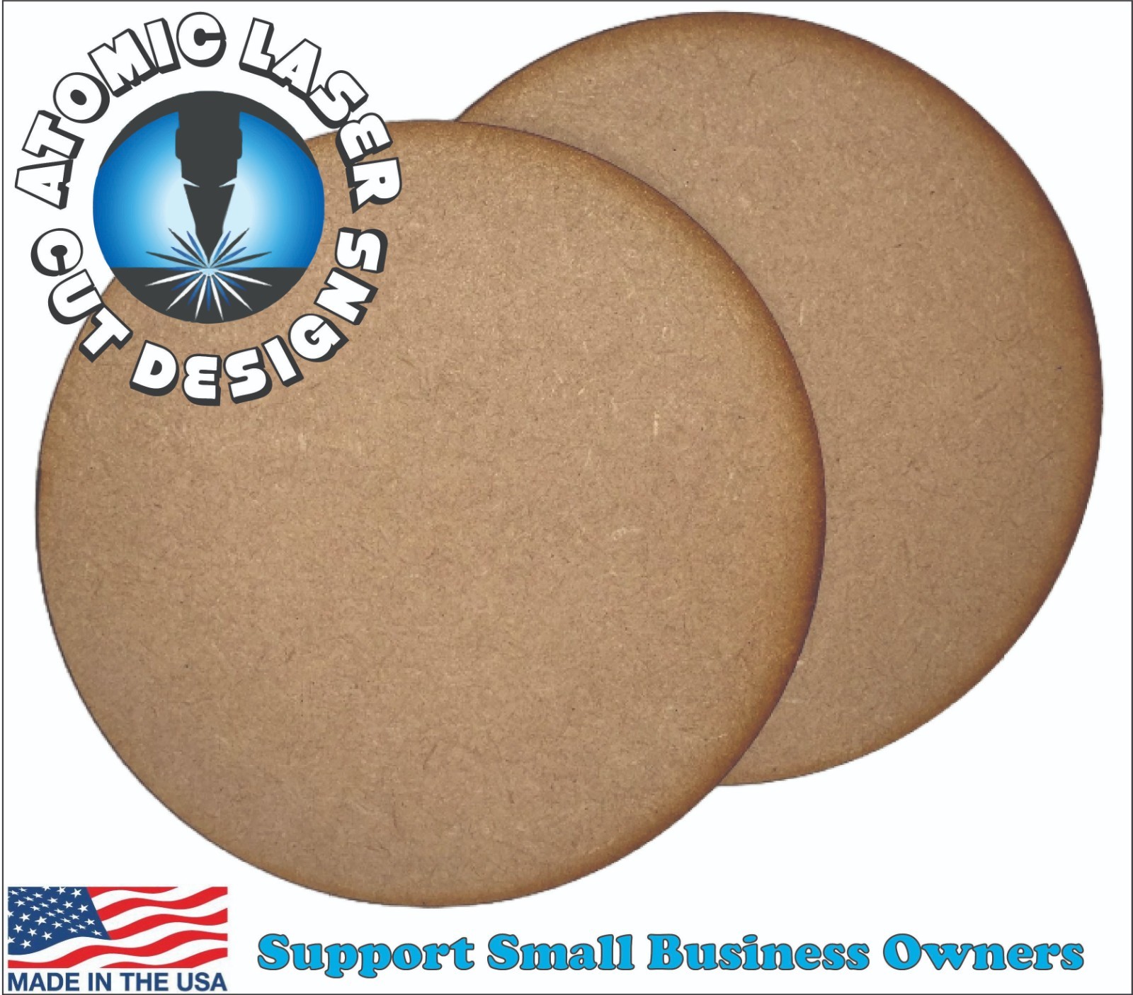 220mm Round Bases (x2) MDF Laser Cut Crafts FAST FREE SHIPPING #1 US SELLER