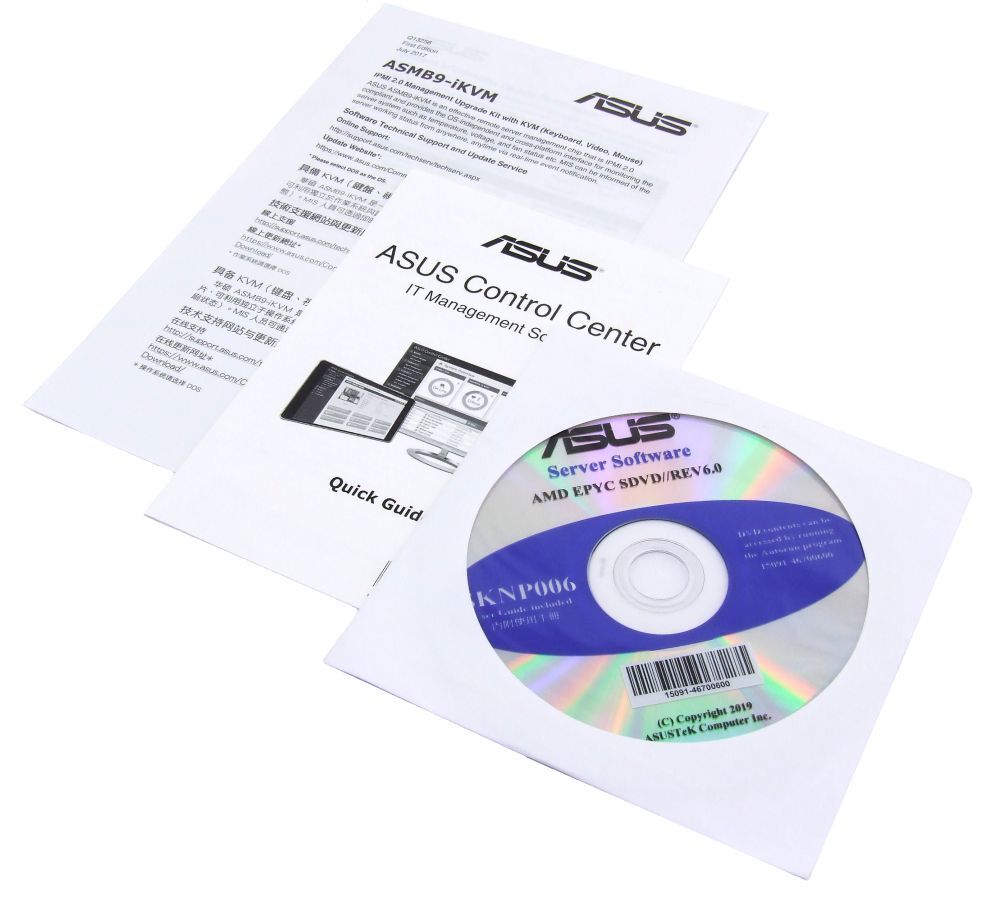 ASUS SKNP006 AMD EPYC SDVD/REV6.0 Server Software DVD Control Center ASMB9-iKVM