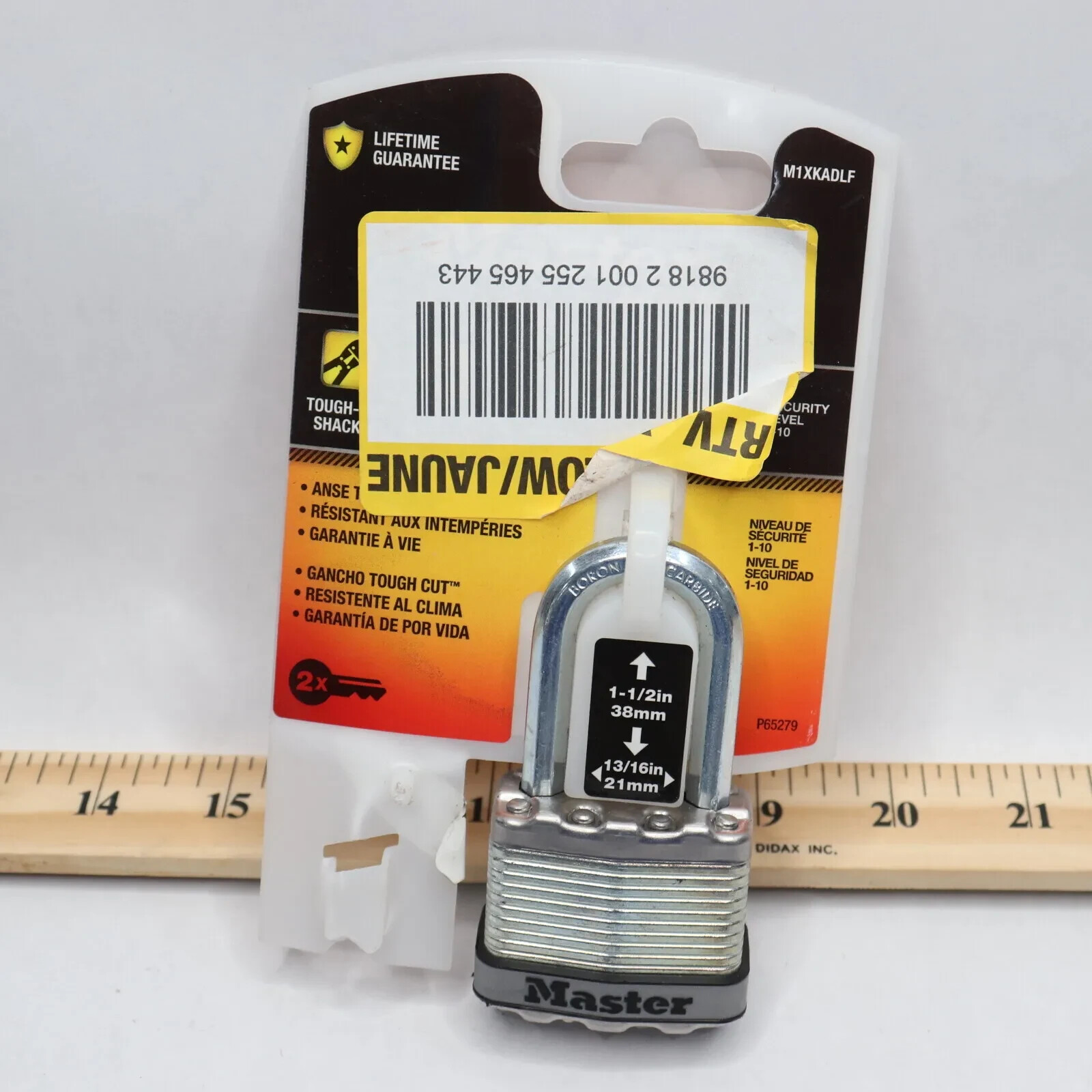 Master Lock Magnum Laminated Padlock Stainless Steel 1-1/2" - 2 Keys