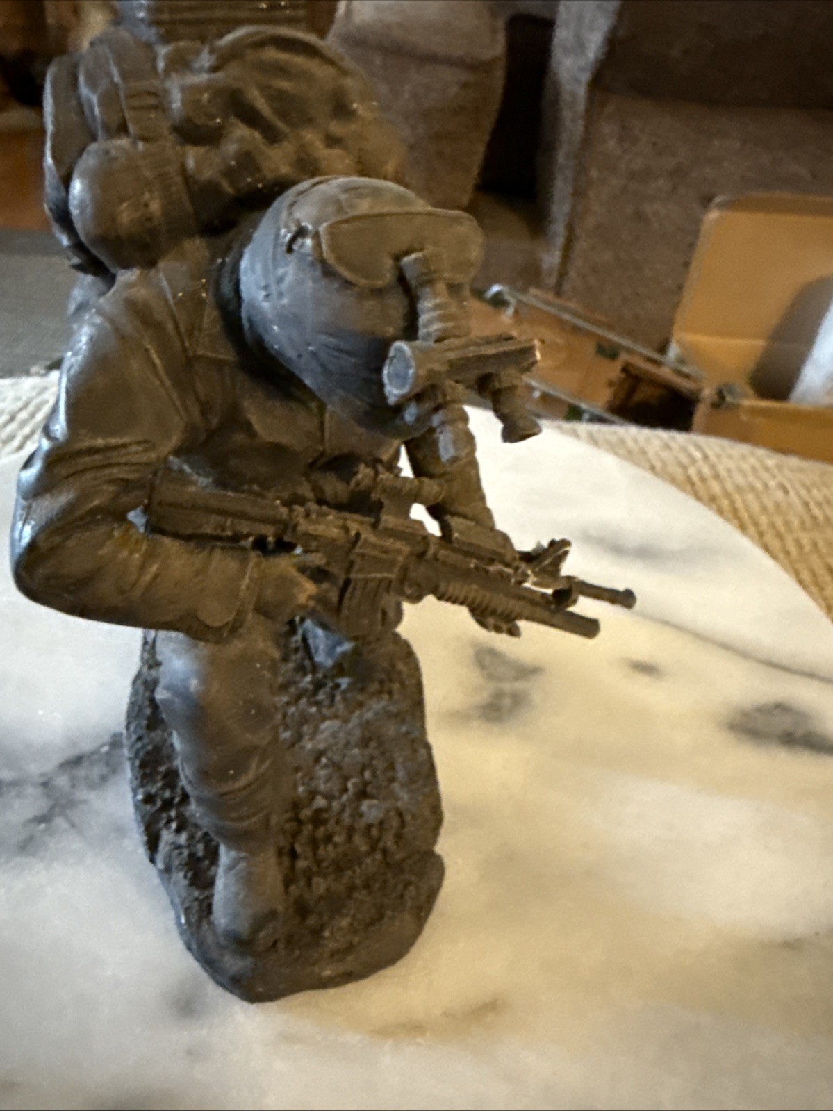 "Prayer for Courage" kneeling soldier figurine