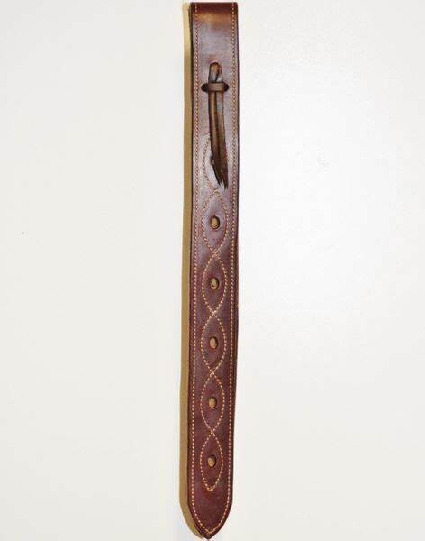 Tough-1 Brown Heavy Leather Off Billet Strap 1.75"x34"