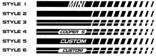 Mini Cooper Rocker Panel Side Strobe Stripes Decals 2015 2016 2017 Pro Motor
