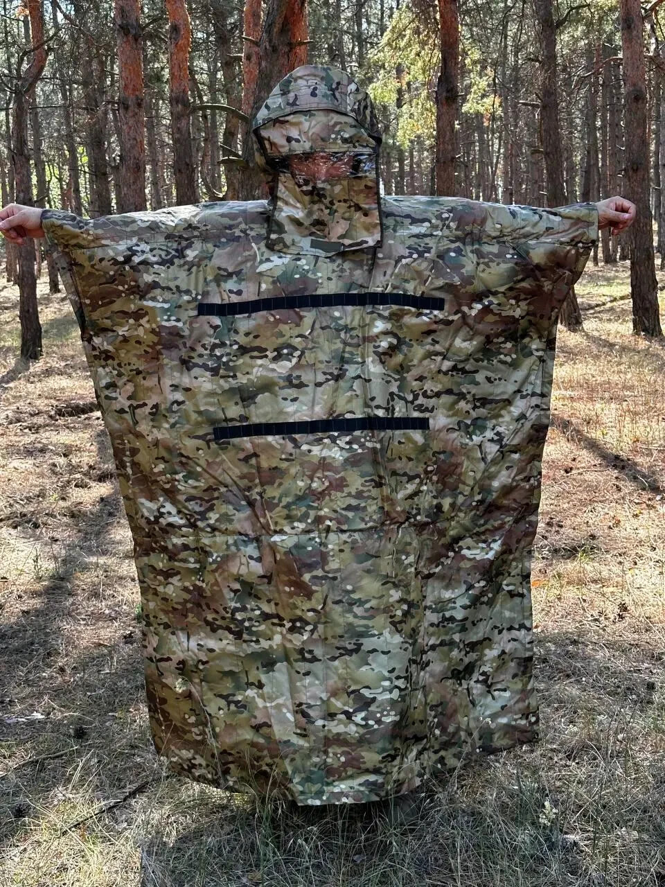Anti-thermal imaging cape with Molle system poncho protective against therma💛