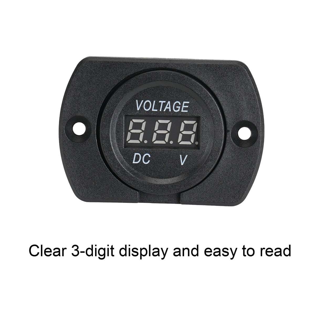 DC12V-24V Car Panel LED Digital Display Voltmeter Voltage Meter Battery Gauge
