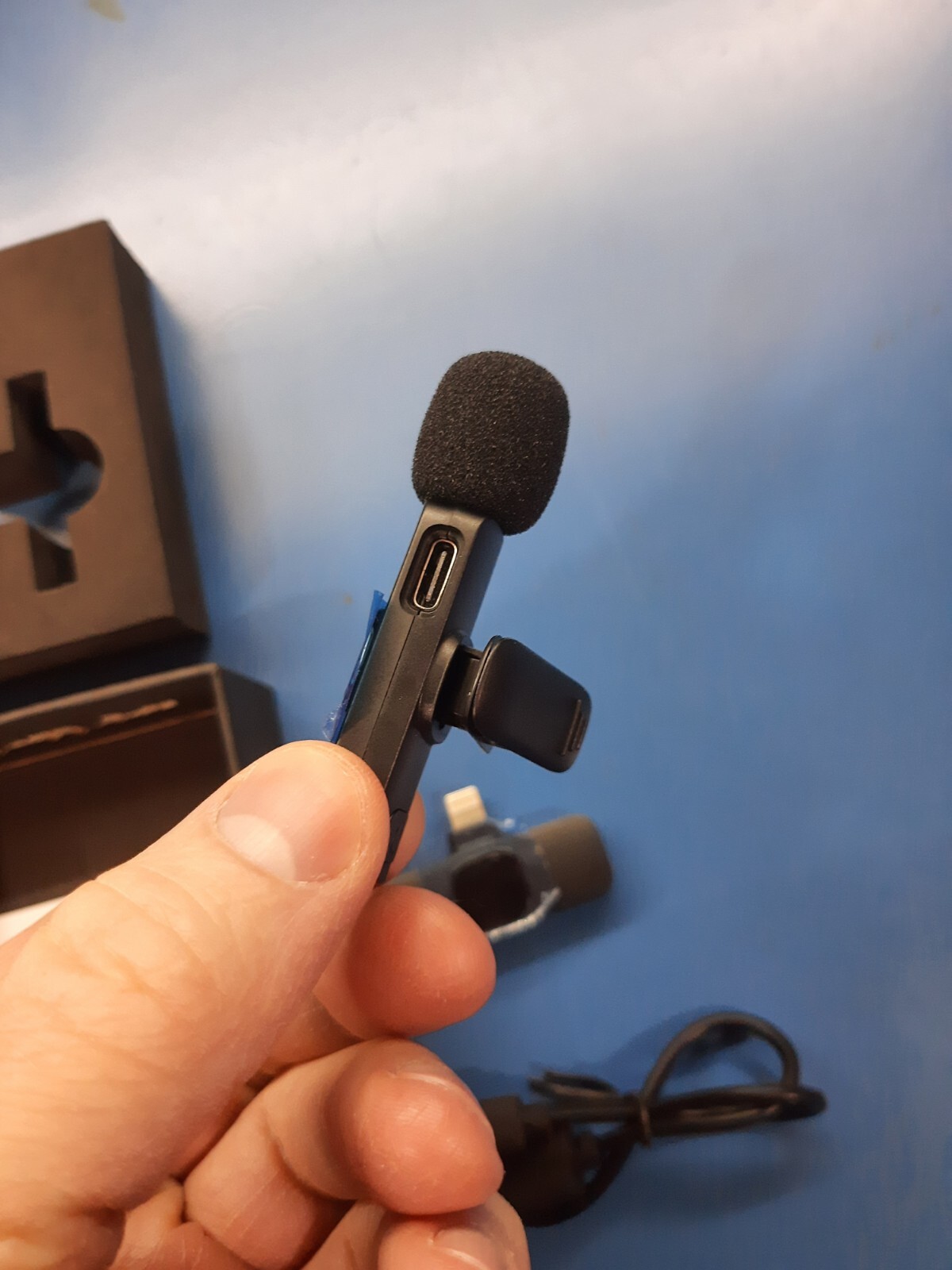 PQRQP Wireless Lavalier Microphone for iPhone (USB-C charging) NEW Open Box