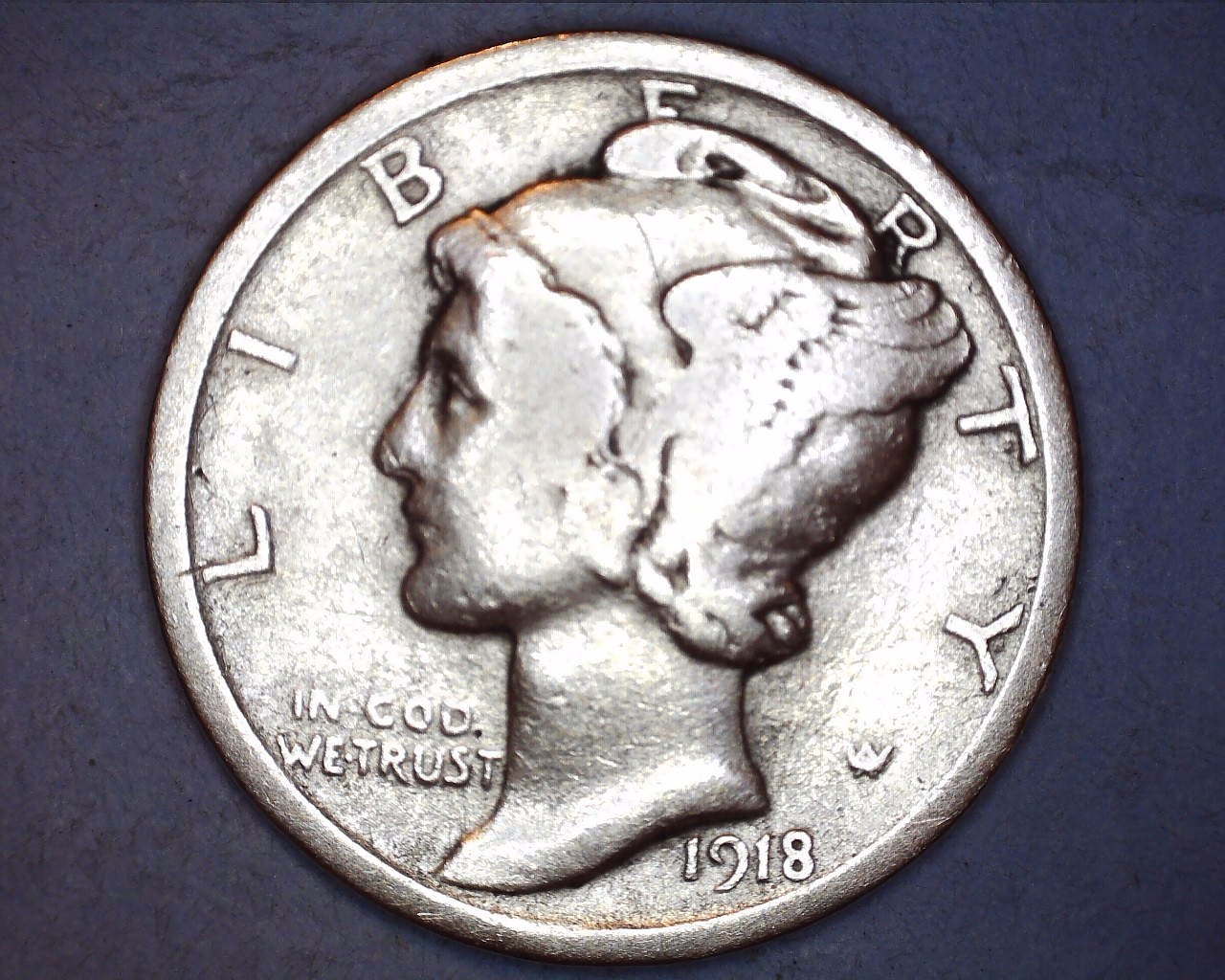 1918 MERCURY DIME BELOW  FINE *** 801-6