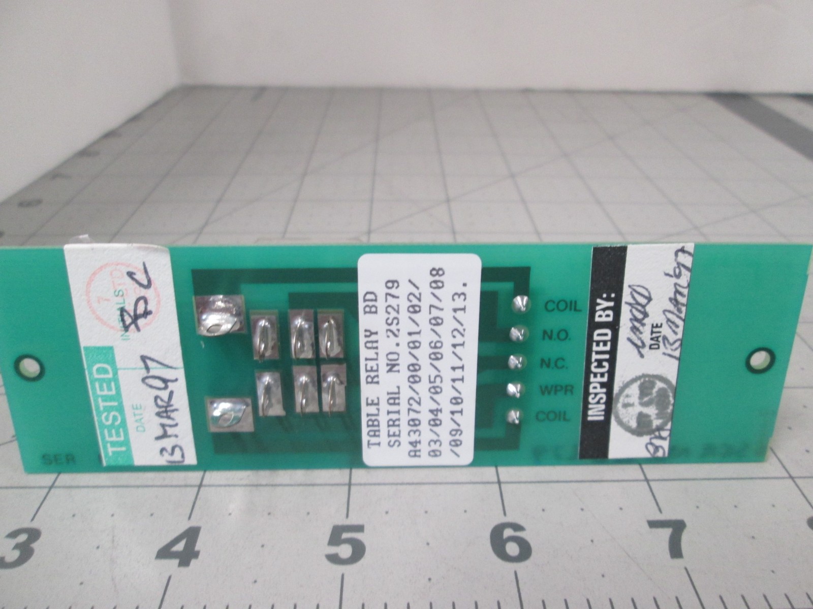 UTEK, A43072, Table Relay, PCB Assy w/ Relay, New