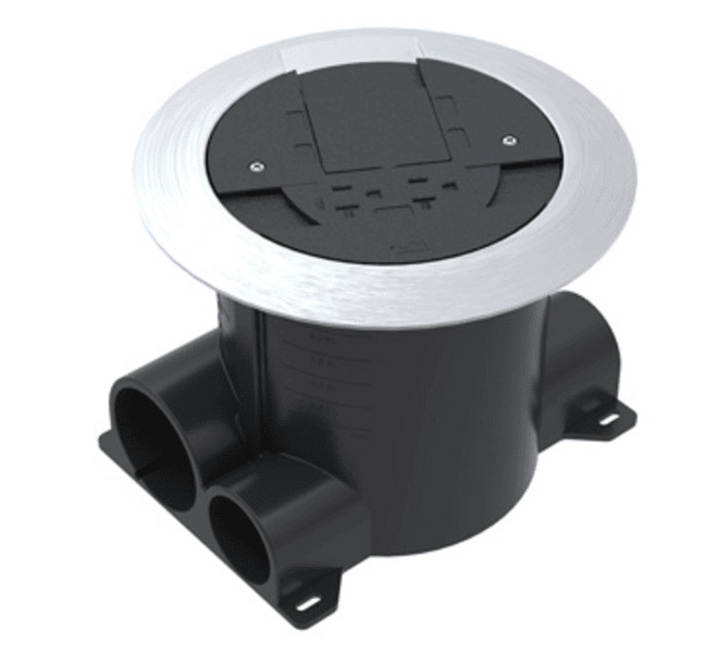 Wiremold Legrand RPNFB 2-Gang Non-Metallic Round Concrete Floor Box