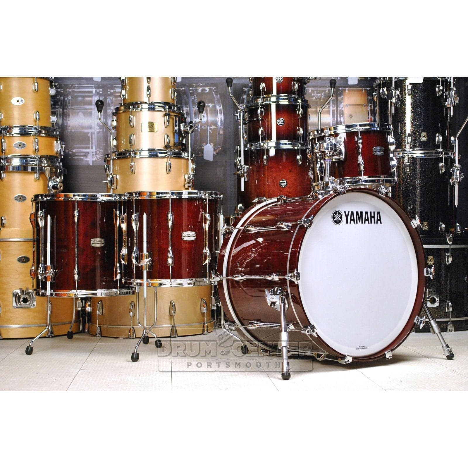 Yamaha Recording Custom 4pc Drum Set 22/12/14/16 Classic Walnut