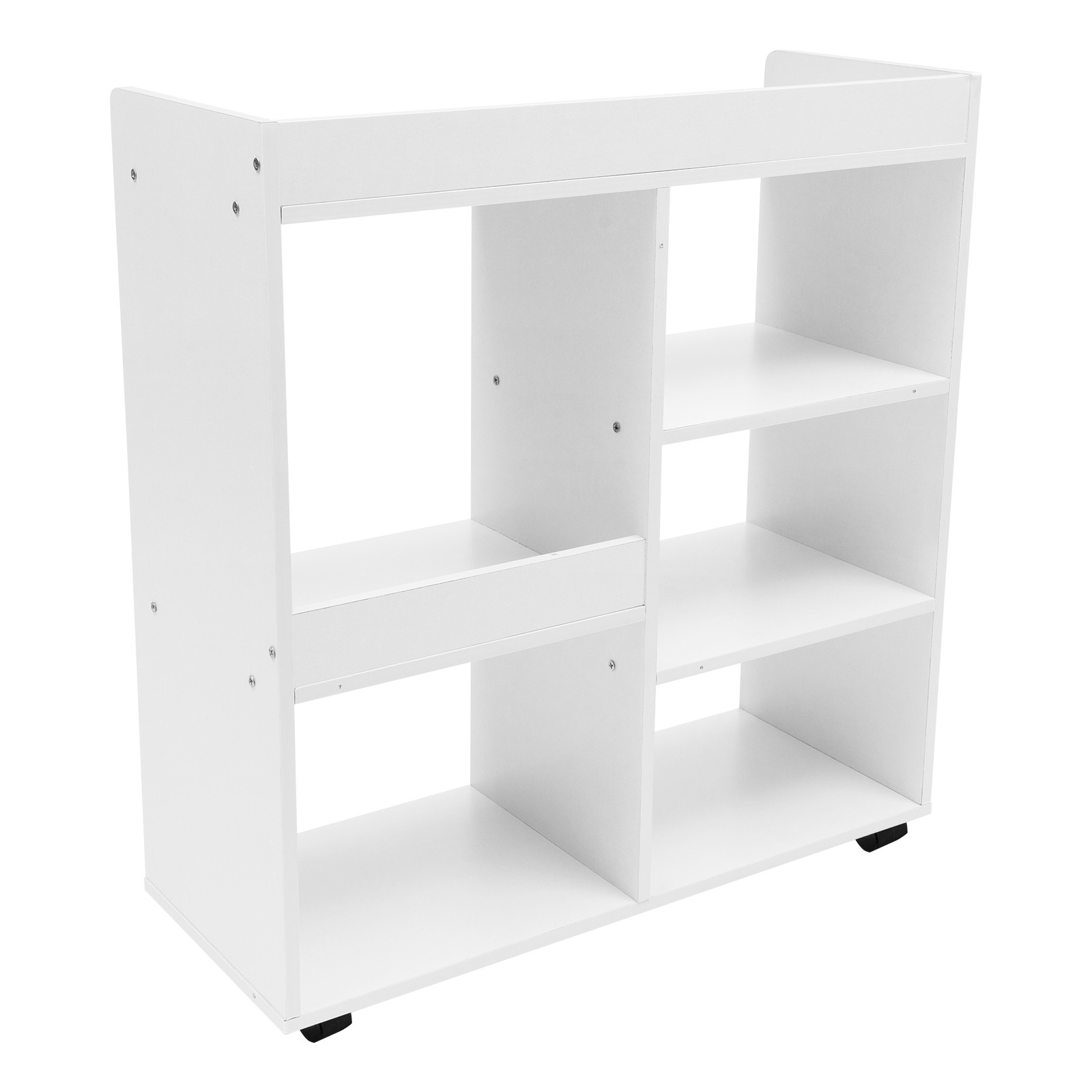 Warm White Filing Cabinet, Storage Shelf, Mobile Printer Stand