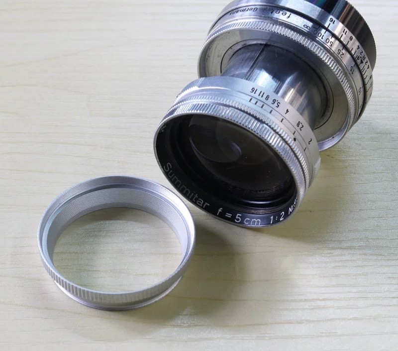 Metal A36 Filter Silver Ring Adapter to for Leica E36 Summitar to 39mm E39