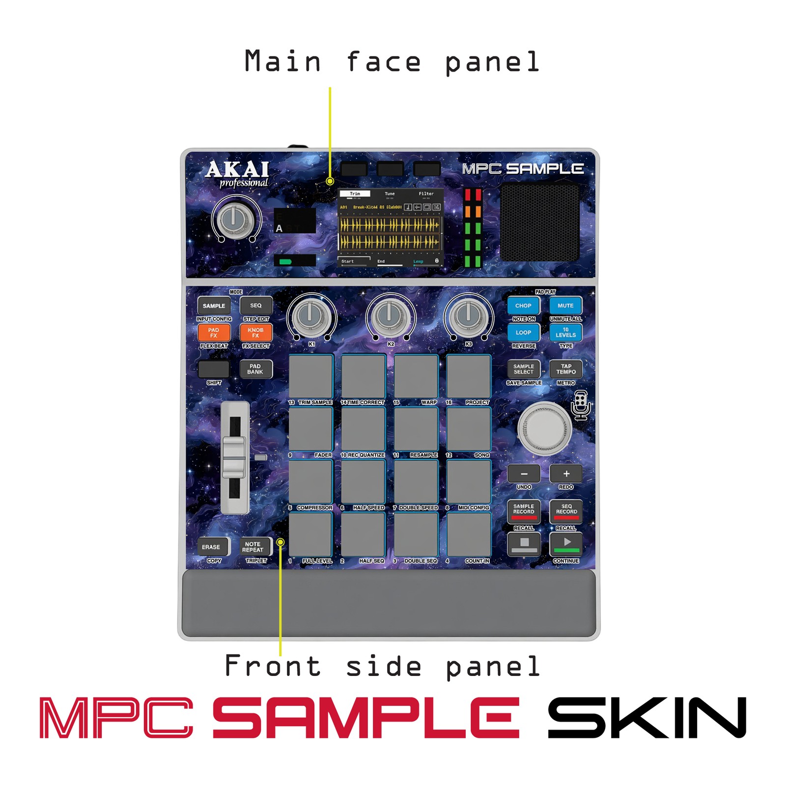 Akai MPC Sample Skin / Cosmic Blue Waves