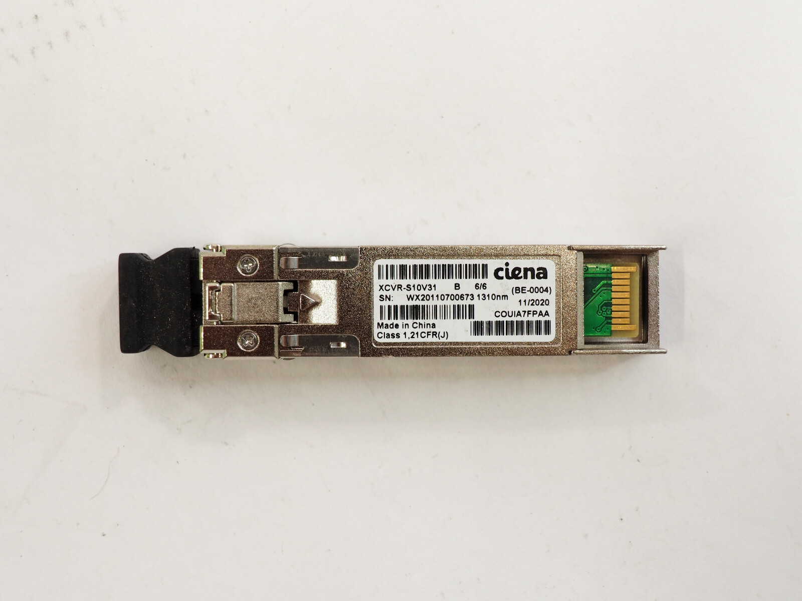Ciena XCVR-S10V31 10GBASE-LR SFP+ 1310nm 10km COUIA7FPAA Optical Transceiver