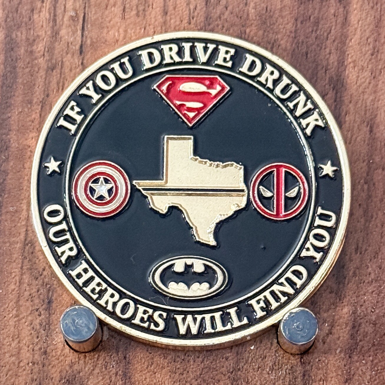 Irving Police DWI Unit Texas Superhero Metal Challenge Coin  1#42
