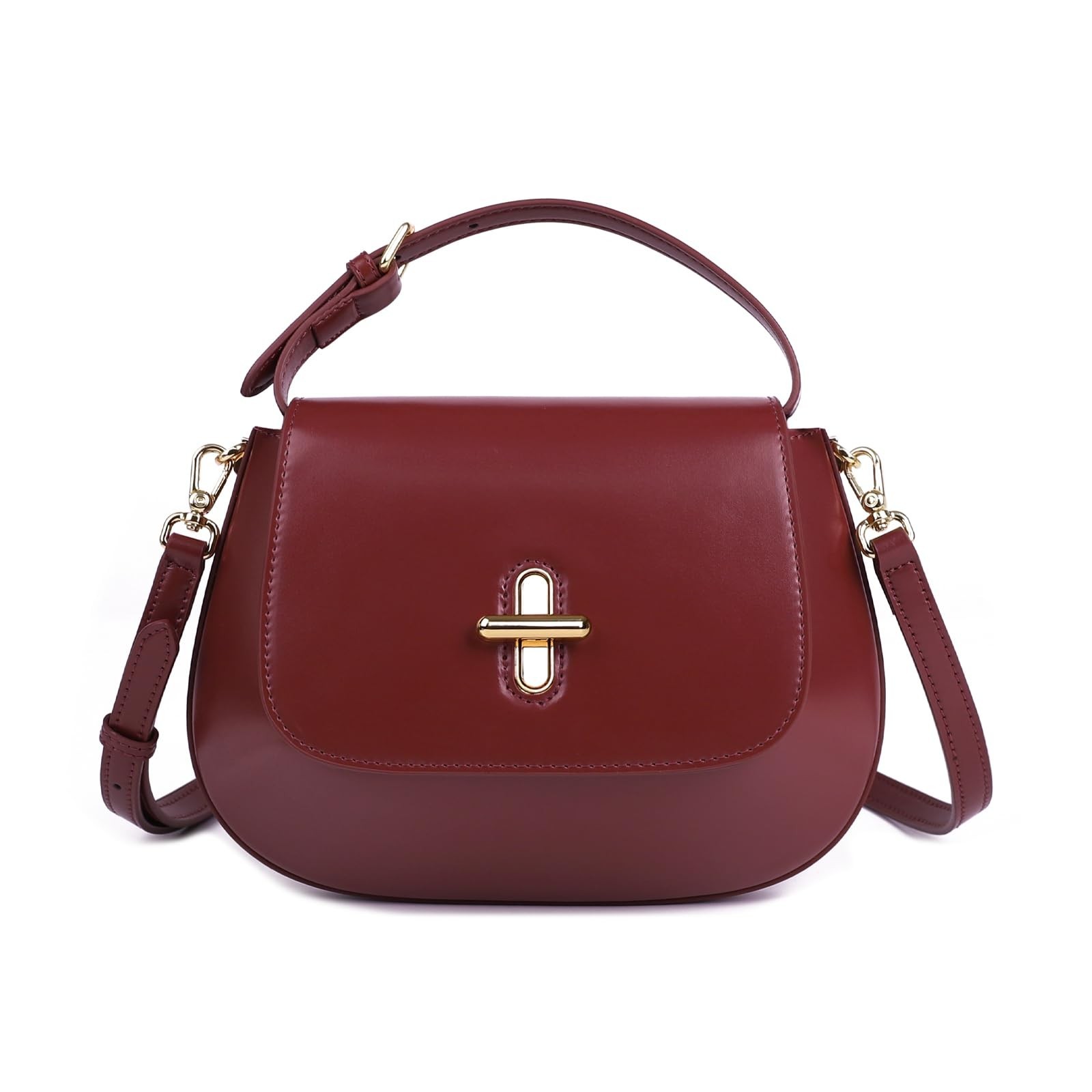 Genuine Leather Crossbody Bags for Women, Structured Handbags Leather Crossbo...