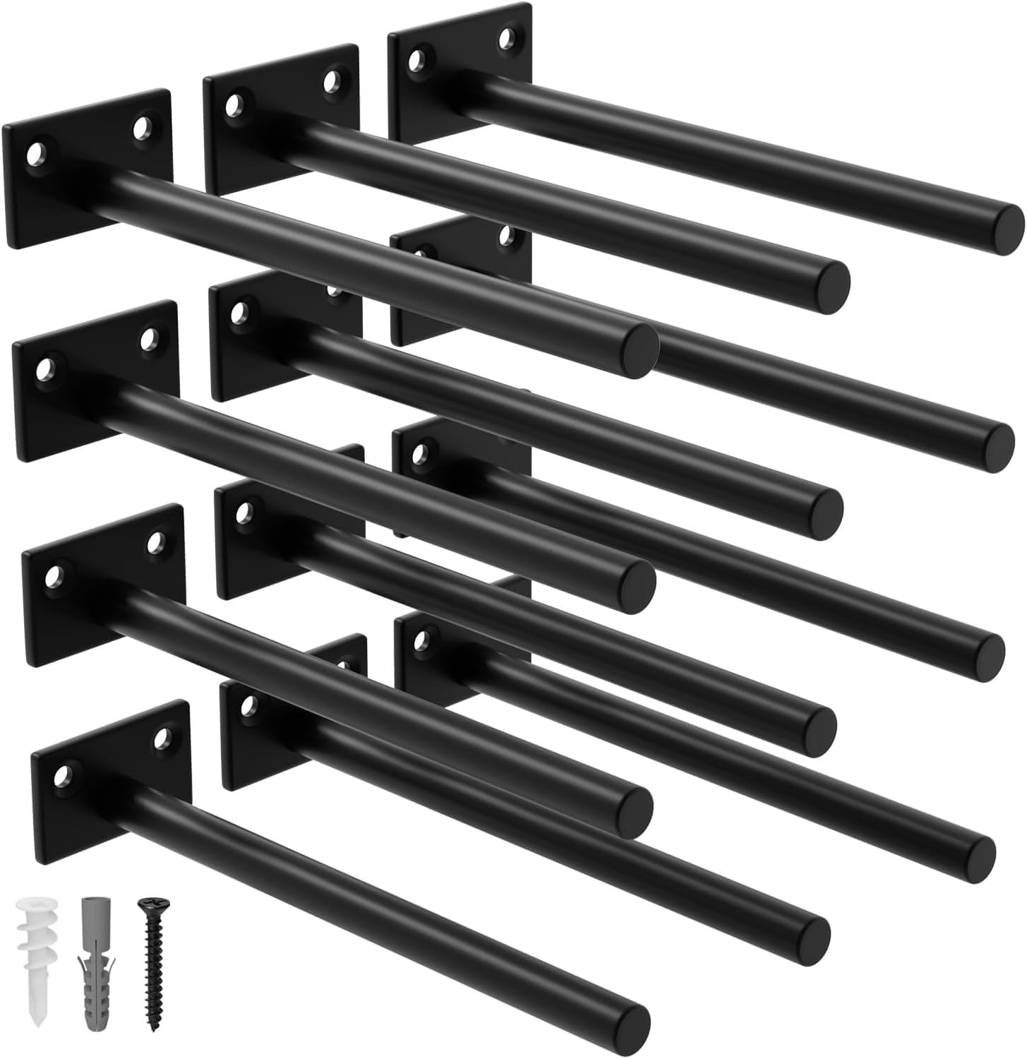 12 Pack6 OR 8 inch Floating Shelf Bracket, Hidden Brackets Concealed Blind Shelv