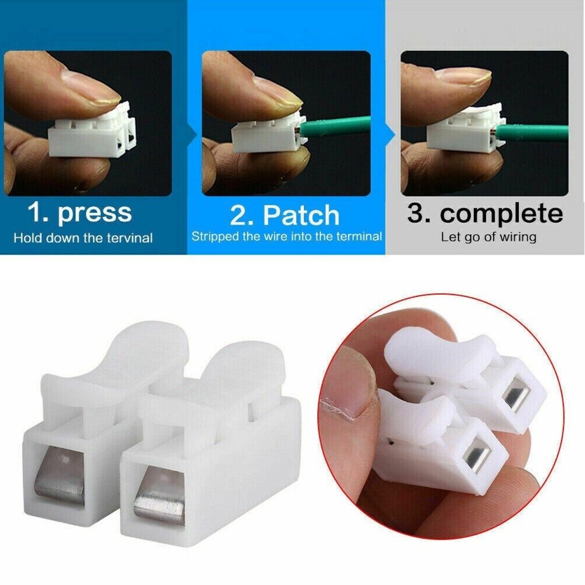 50pcs CH-2 Quick Wire Connection Terminals