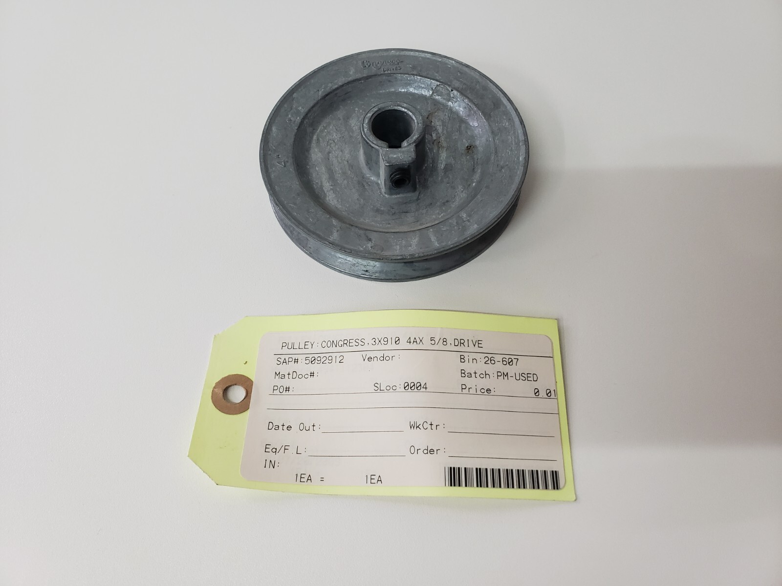 Congress 3X910 4AX 5/8" 4" Pulley