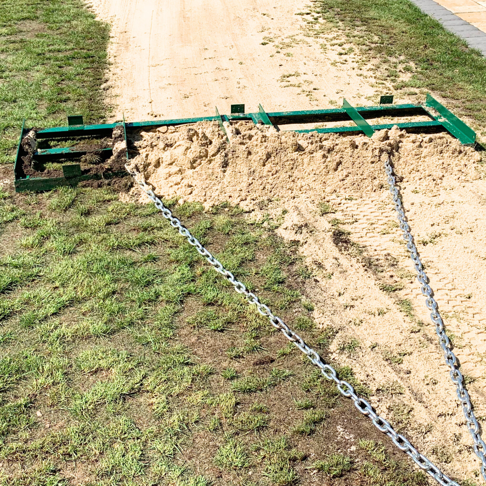 LANDZIE Drag Harrow Driveway Grader for ATV, UTV - 6 Ft Tractor Tow Behind Rake