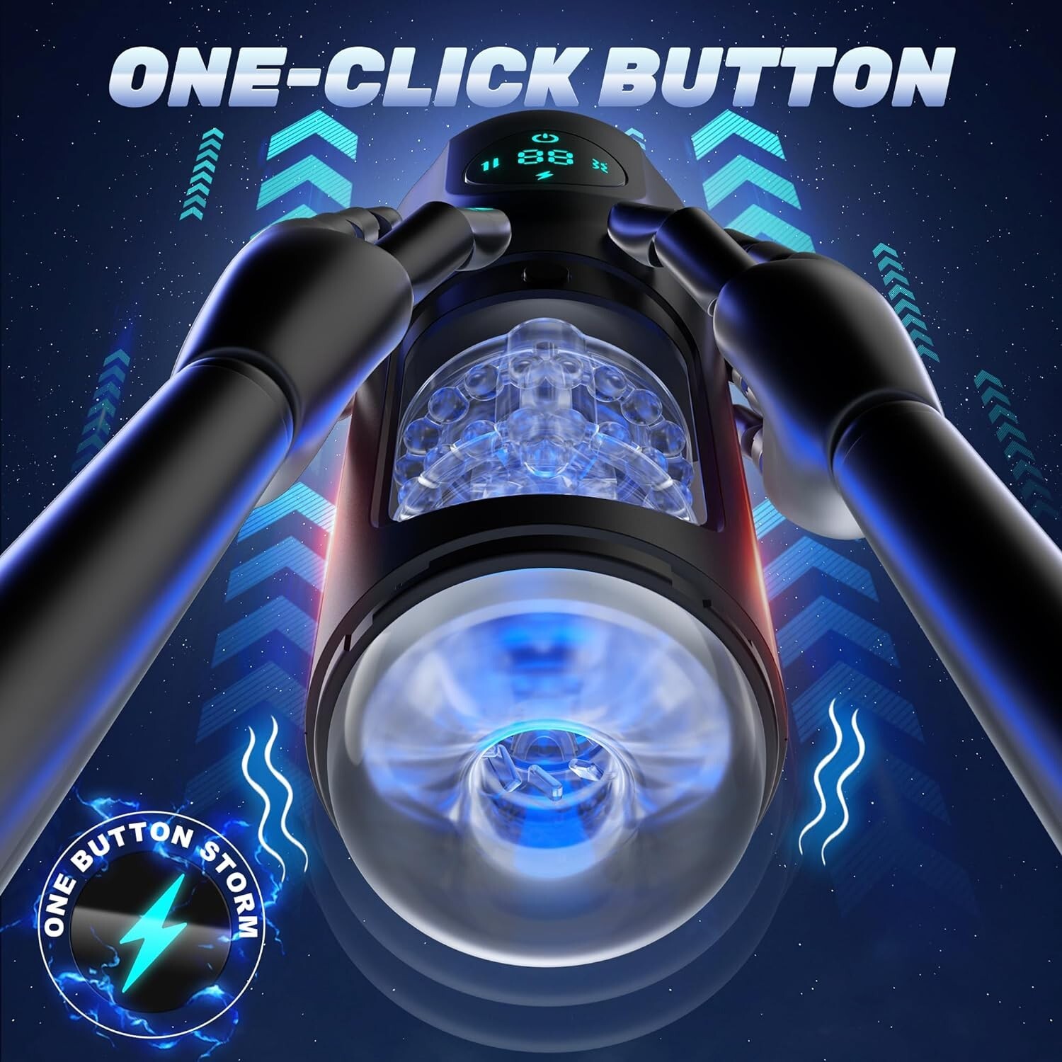 Male Masturbaters Automatic Deep Rotating Penis Cup Thrusting Stroker Lubricants