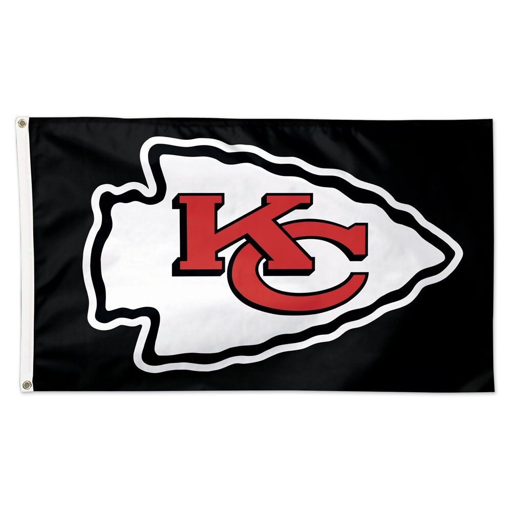 Kansas City Chiefs Football fans 3x5 ft Black Flag - Ideal NFL Gift Banner