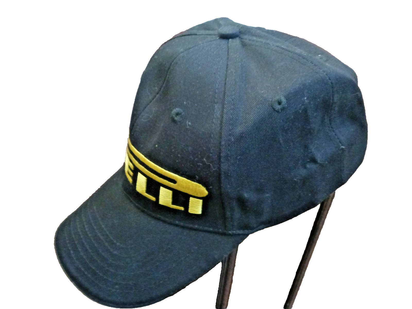 Pirelli Tires Hat Black Yellow Racing Cap Barker Gear NWOT Unworn Crown Shaper