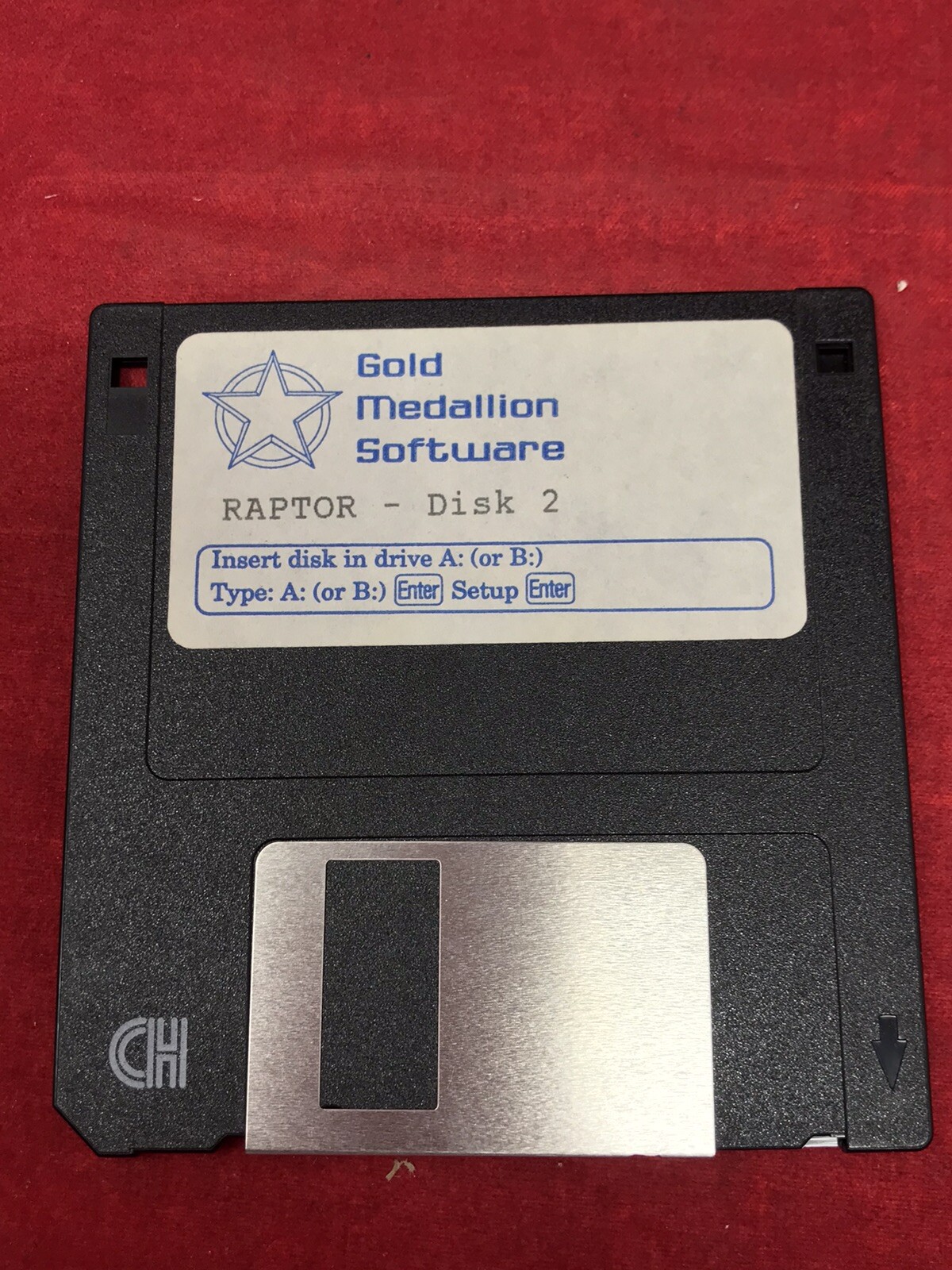 Gold Medallion Software - RAPTOR on 3.5" Disk Vintage Video Game